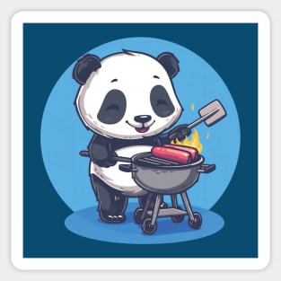 Barbeque Panda Likes the Meat Sticker